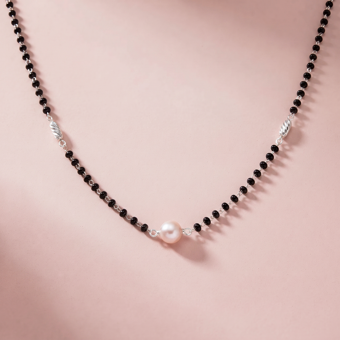 Silver Classic Pearl Mangalsutra