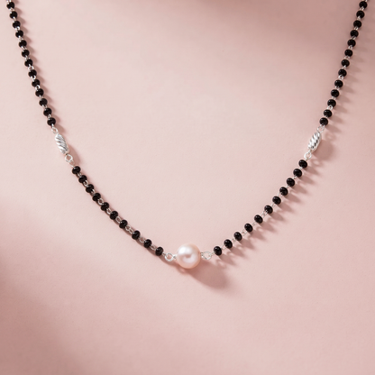 Silver Classic Pearl Mangalsutra