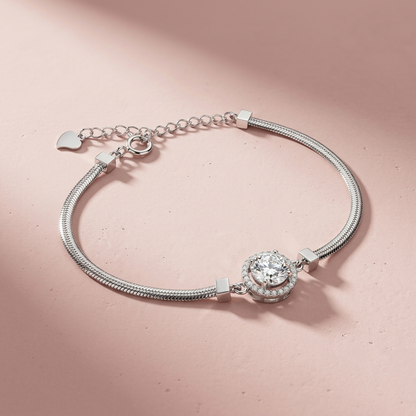Silver Radiance Round Bracelet
