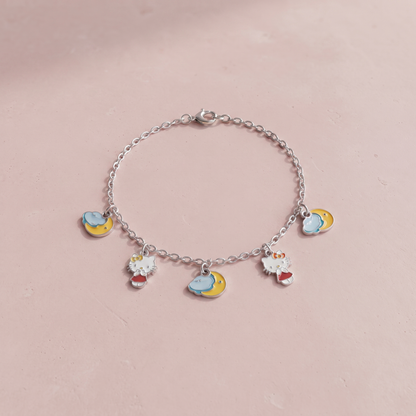 Silver Moonlight Kitty Baby Bracelet