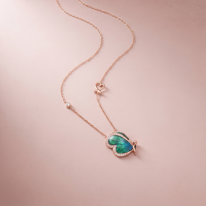 Rose Gold Plated Forest Wings Necklace
