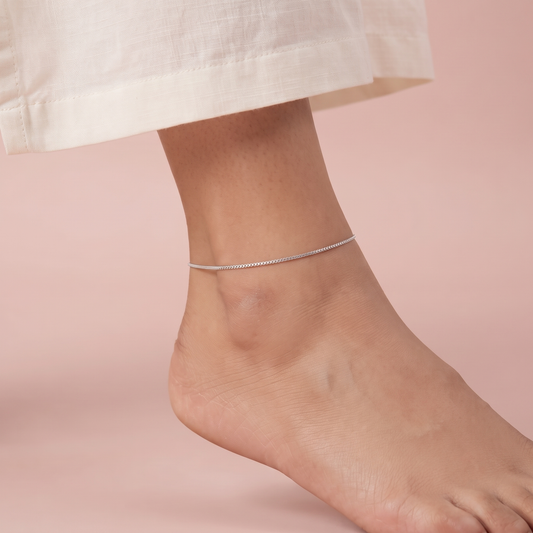 Silver Minimal Chain Anklet