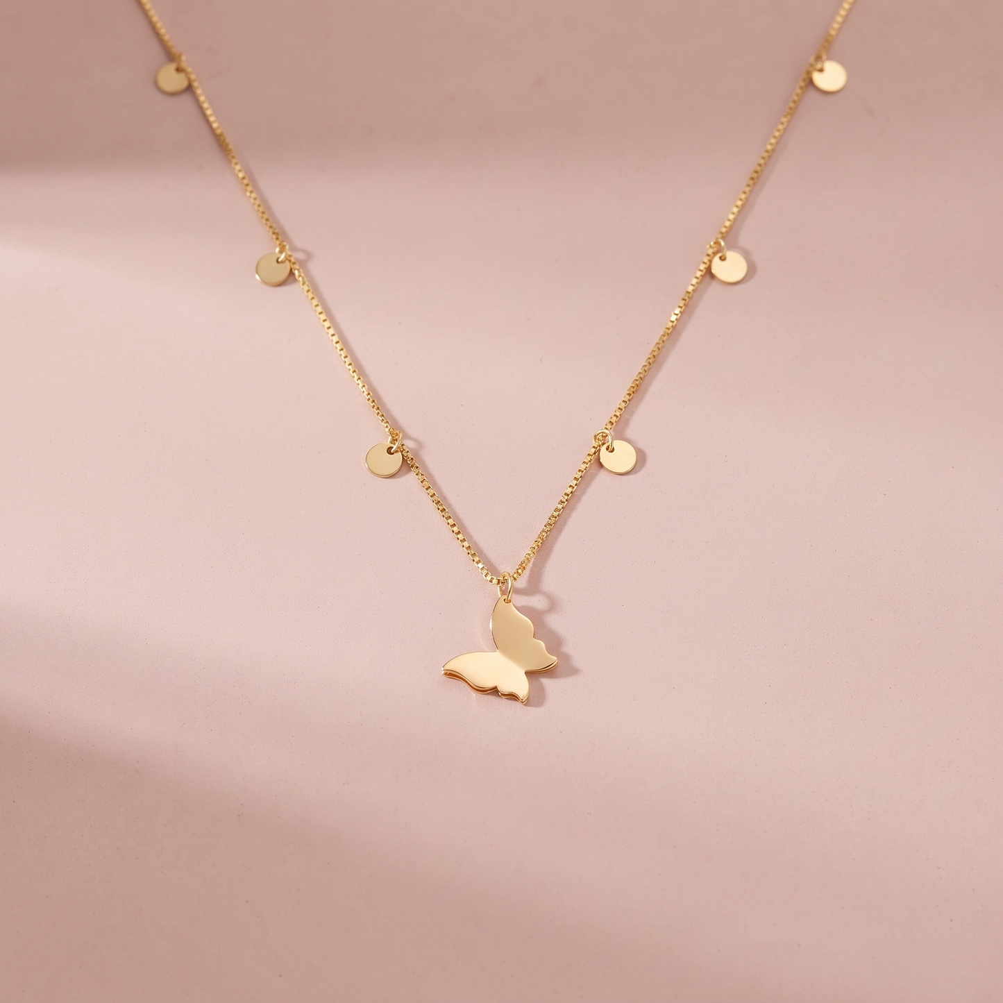 Gold Plated Butterfly Celeste Chain Necklace