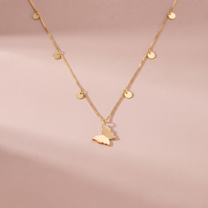 Gold Plated Butterfly Celeste Chain Necklace