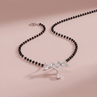 Silver LoveBirds Pendant Mangalsutra