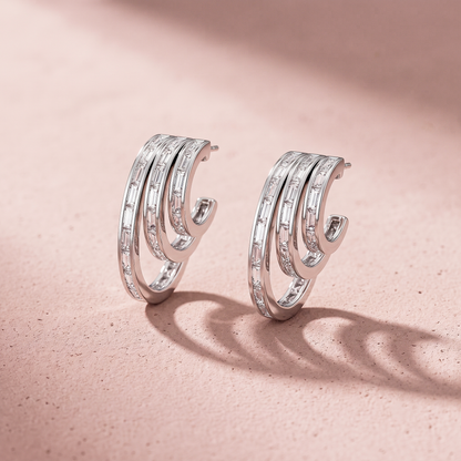 Silver Waterfall Earrings
