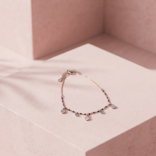 Rose Gold Plated Silver Starlight Charm Bracelet