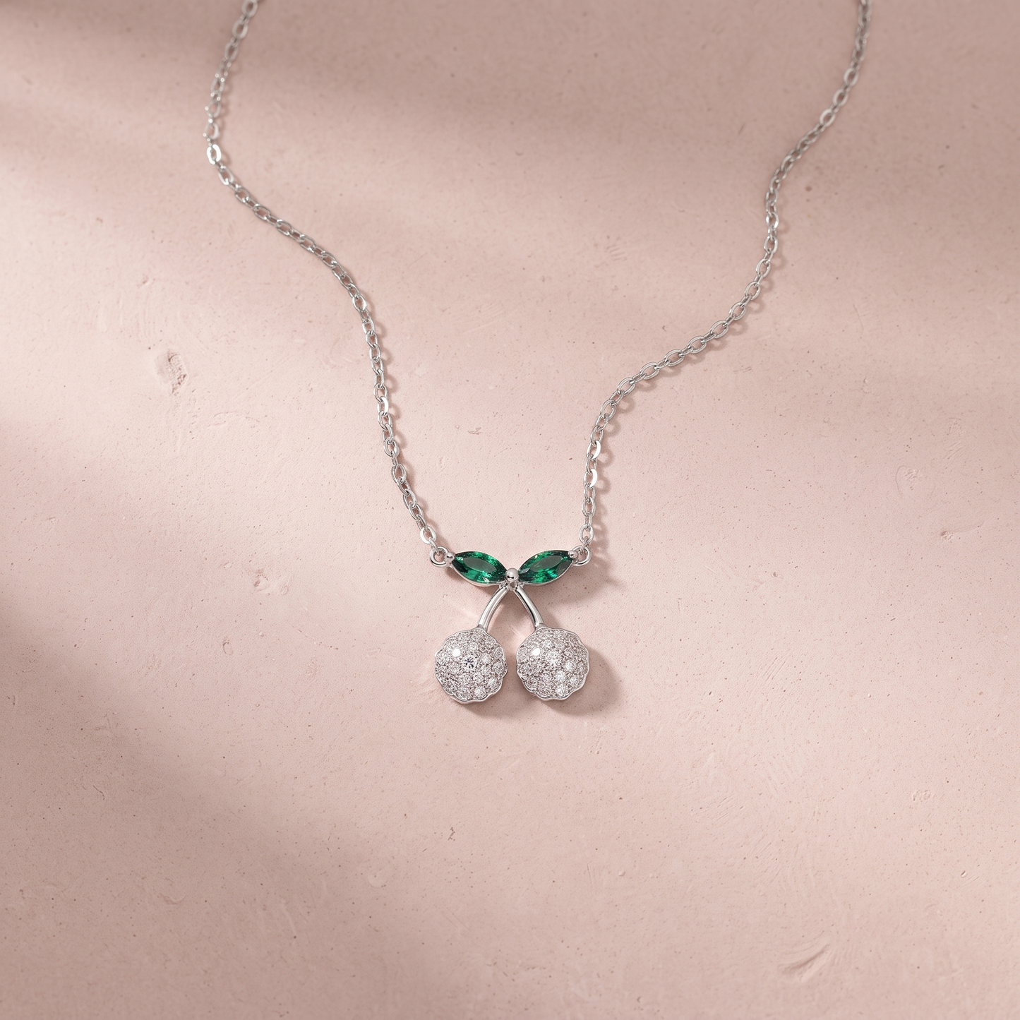 Silver Cherry Necklace
