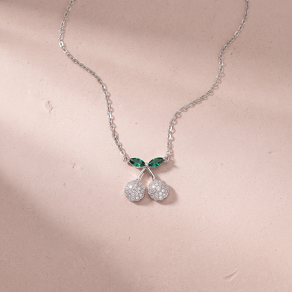 Silver Cherry Necklace