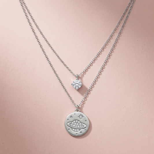 Silver Cosmic Orbit Pendant