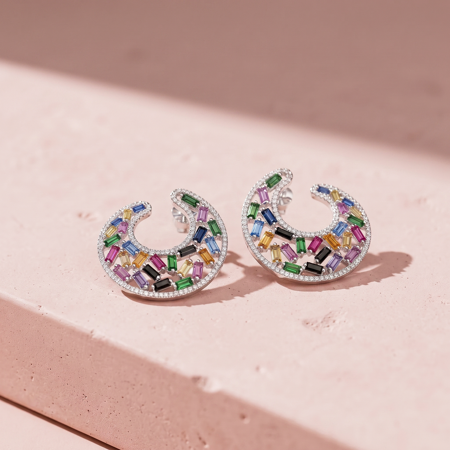 Silver Sterling Rainbow Earring