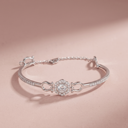 Silver Crown Spark Bracelet