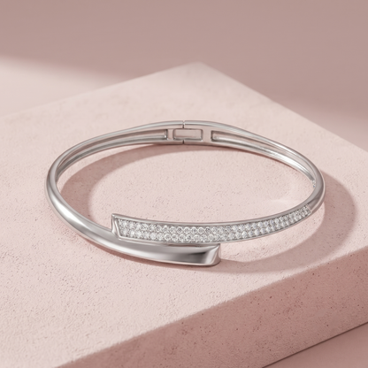 Silver Eclipse Line Bracelet
