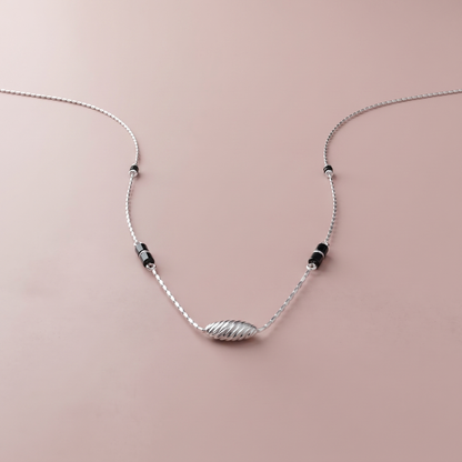 Silver Aurora Beads Mangalsutra
