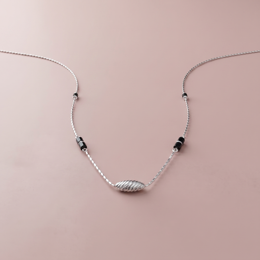 Silver Aurora Beads Mangalsutra