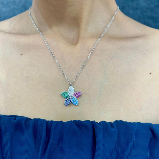 Silver Flower Necklace