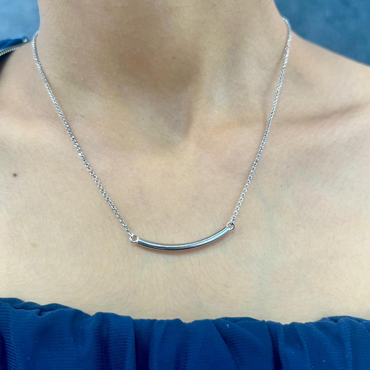 Silver Arc Necklace