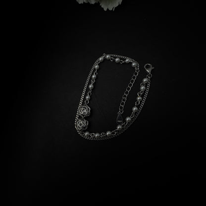 Silver Rose Bracelet
