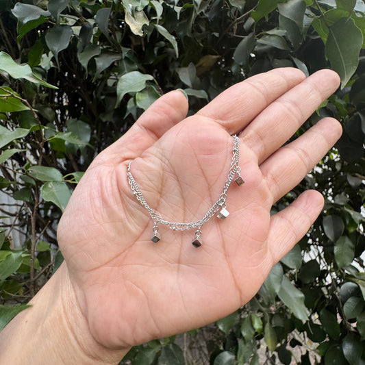 Silver Darling Cubes Baby Bracelet