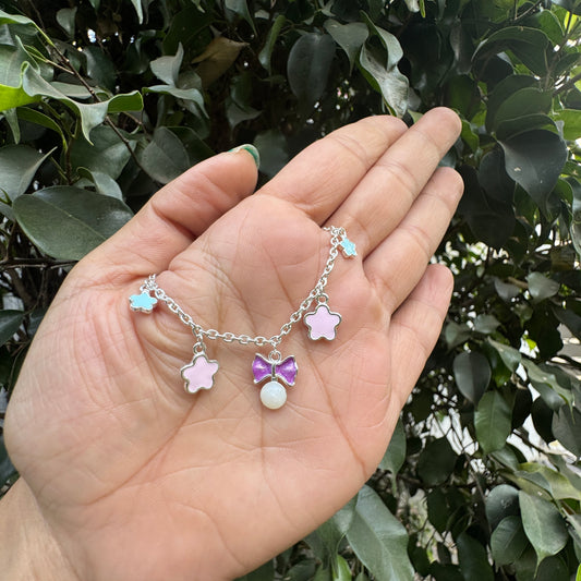 Silver Twinkle Bow Baby Bracelet