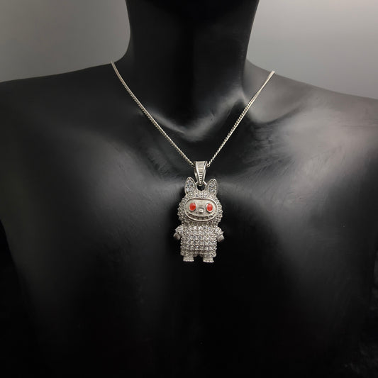 Silver Labubu Necklace