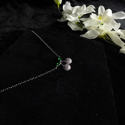 Silver Cherry Necklace