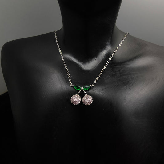 Silver Cherry Necklace