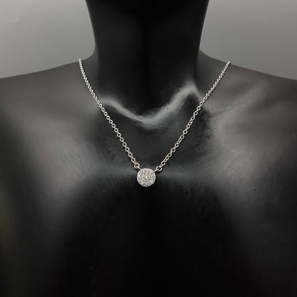 Silver Minimalistic Halo Necklace