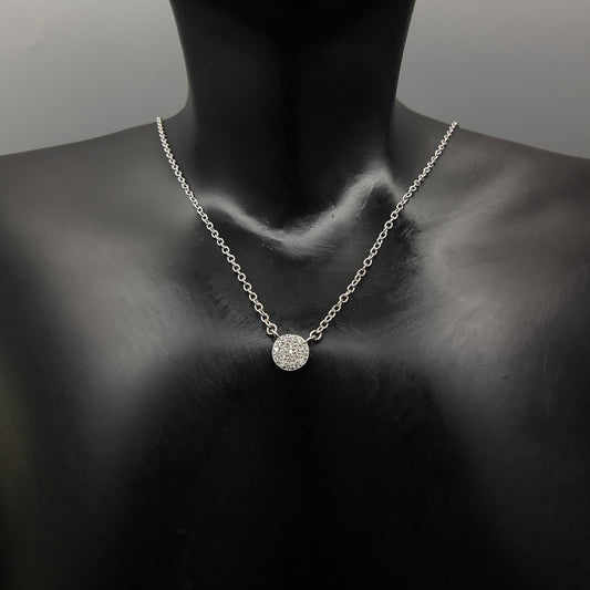 Silver Minimalistic Halo Necklace