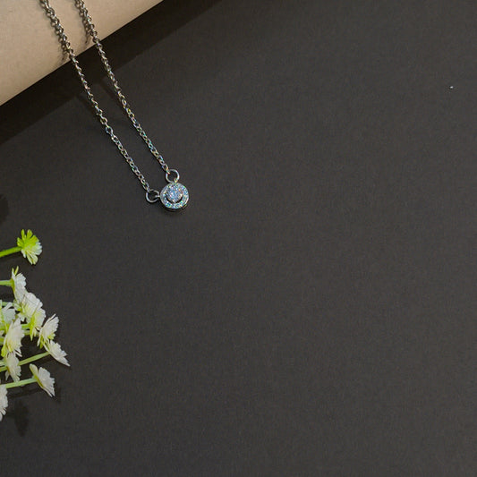 Silver White Stone With Chain Mangalsutra