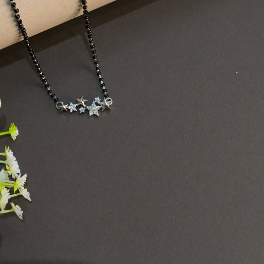Silver Stars Pendant Mangalsutra