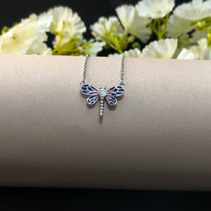 Silver Dragonfly Pendant