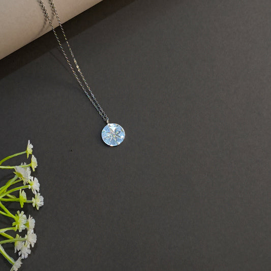 Silver Compass Pendant