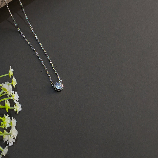 Silver Soliatire Pendant