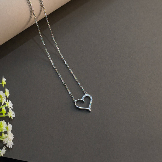 Silver Minimal Heart Pendant