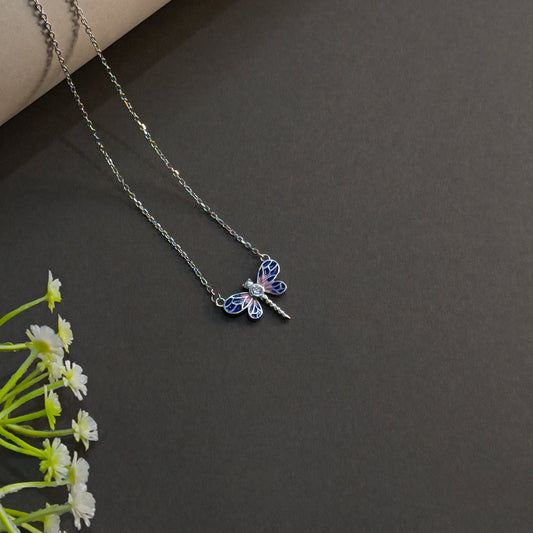 Silver Dragonfly Pendant