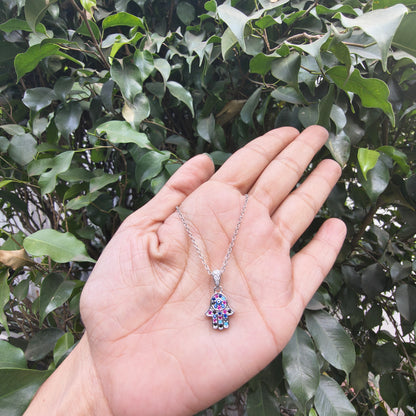 Silver Mystic Hamsa Pendant