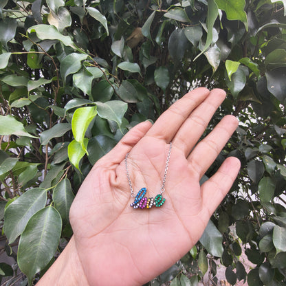 Silver Scrabble Love Pendant