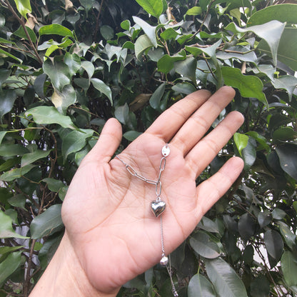 Silver Puffy Heart Pendant