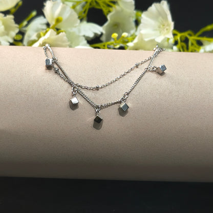 Silver Darling Cubes Baby Bracelet