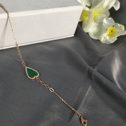 Rose Gold Plated Verdant Heart Bracelet