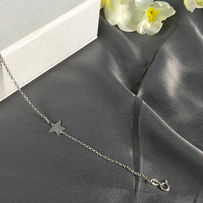 Silver Minimal Star Bracelet