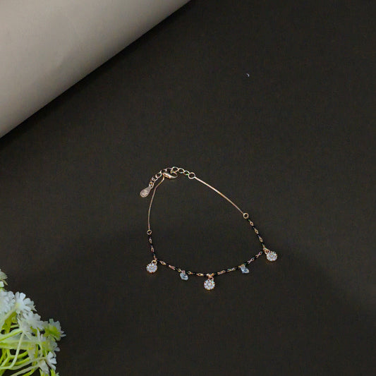 Rose Gold Plated Silver Starlight Charm Bracelet