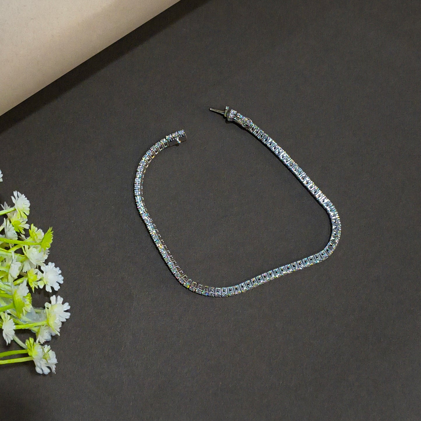 Silver Signature Tennis Bracelet