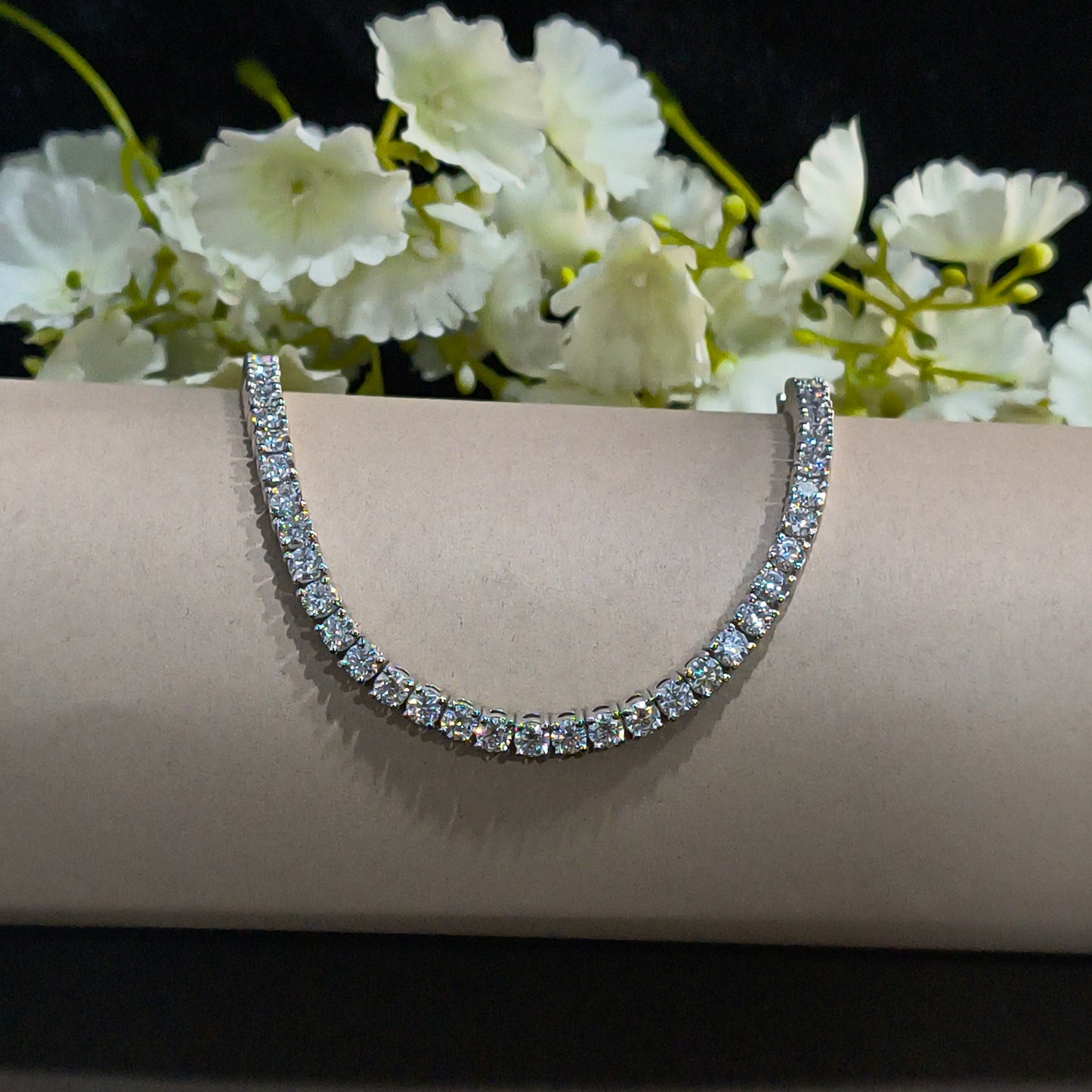 Silver BB Tennis Bracelet