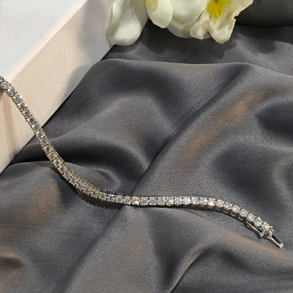 Silver BB Tennis Bracelet