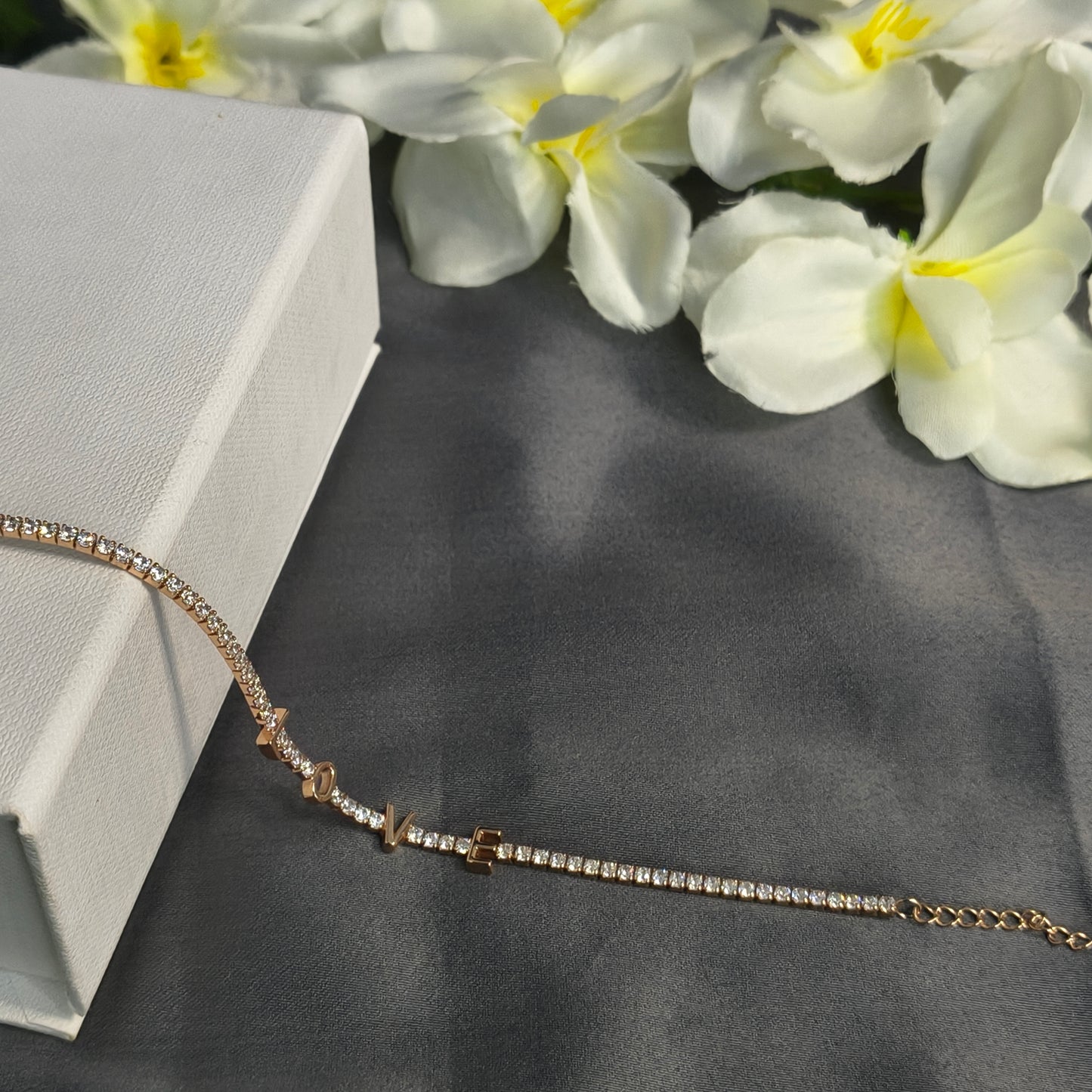 Rose Gold Plated Silver LOVE Bracelet