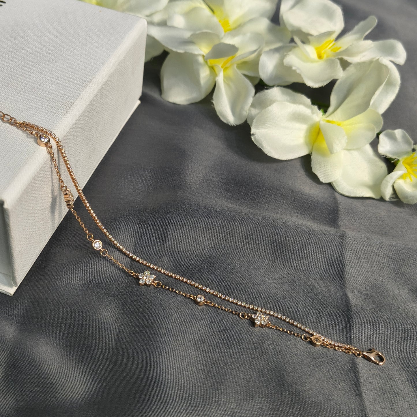 Rose Gold Plated Double Layer Star Bracelet