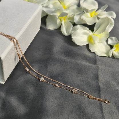 Rose Gold Plated Double Layer Star Bracelet