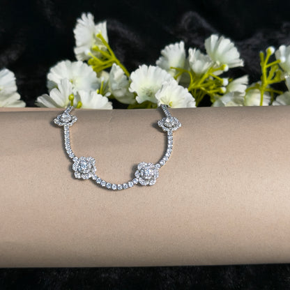 Silver Multiple Rose Bracelet